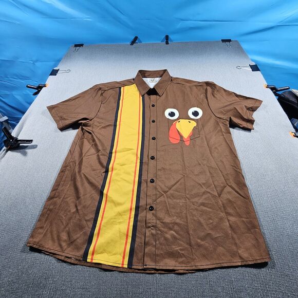 Hardaddy Other - Hardaddy Button Up Shirt Men Medium Brown Chicken Funny